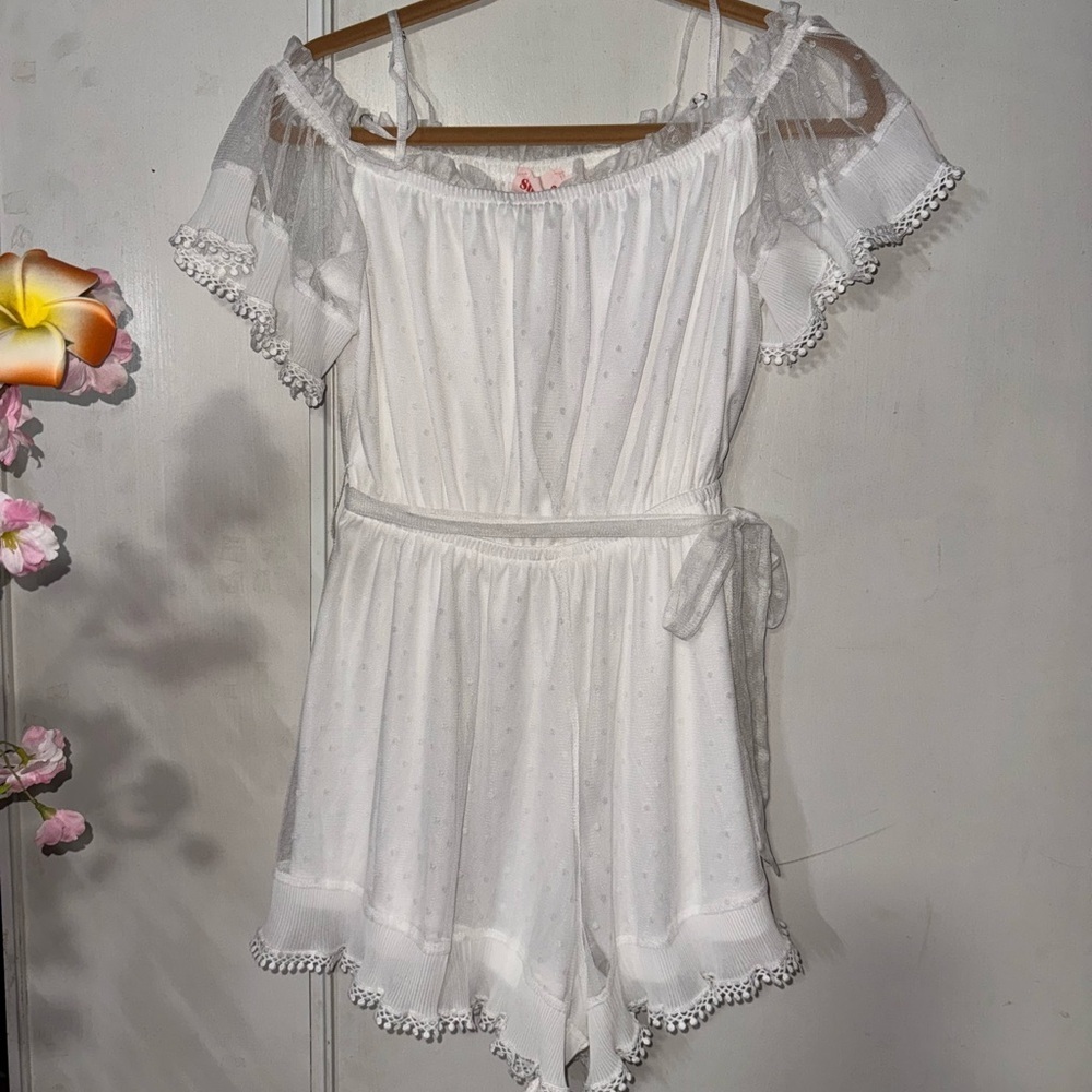 Showpo White Lace Jumpsuit